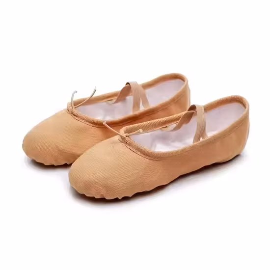 Kamelgewebte, belüftete Komfortsohlen für den Innenbereich, weiche, bequeme Ballettschuhe für Damen 161